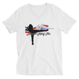Mongkol Unisex Short Sleeve V-Neck T-Shirt Kick