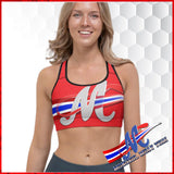 new sport bra red logo xs,s, m, lxl