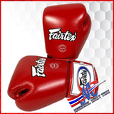 Fairtex BGV9 Red White Muay Thai Boxing Glove