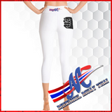 legging white, mongkol yoga Capri Legging - back view