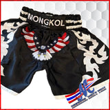 "Fly Eagle Flag" Muay Thai Shorts – Black