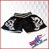 "Fly Eagle Flag" Muay Thai Shorts – Black