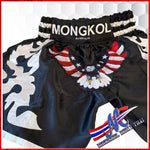 "Fly Eagle Flag" Muay Thai Shorts – Black