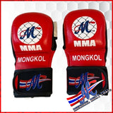 Mongkol MMA Shooter Real Leather Gloves RED