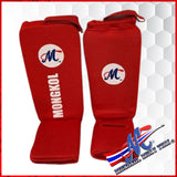 Mongkol Soft Shin Guards Red