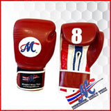 Mongkol Muay Thai Gloves – 14oz Real Leather (Red Burgundy)
