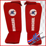 Mongkol Soft Shin Guards Red