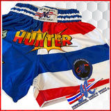 Thai Flag Hunter Muay Thai Shorts – Blue
