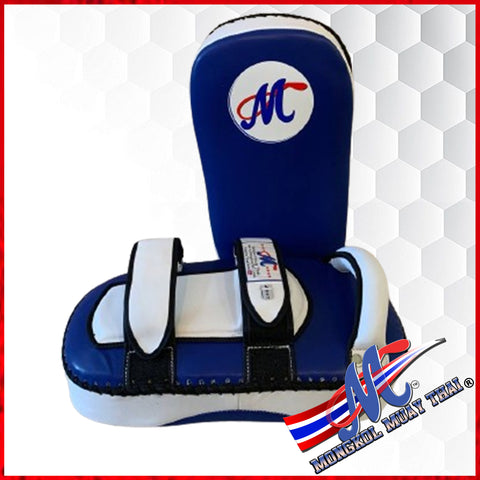 Mongkol Thai Kick Pads Blue and White