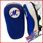 Mongkol Thai Kick Pads Blue and White