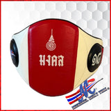 Mongkol Belly pad Red White Real Leather