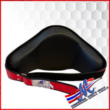 Mongkol Belly pad Red White Real Leather