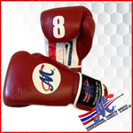 Mongkol boxing Burgundy Thai flag 16oz  real leather