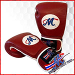 Mongkol boxing Burgundy Thai flag 16oz  real leather