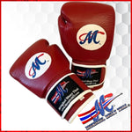 Mongkol boxing Burgundy Thai flag 16oz  real leather