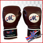 Chocolate Brown Real Leather Muay Thai Gloves 16oz