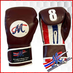 Chocolate Brown Real Leather Muay Thai Gloves 14oz