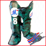 Green Camo #8 shin guards