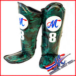 Green Camo #8 shin guards