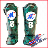 Green Camo #8 shin guards