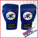 Blue - Thai Flag lace up gloves 12.oz