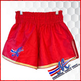 Mongkol Muay Thai Nak Sue Shorts – Red (Zipper Pocket Edition)