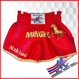 Mongkol Muay Thai Nak Sue Shorts – Red (Zipper Pocket Edition)