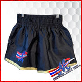 Mongkol Muay Thai Nak Sue Shorts – Black (Zipper Pocket Edition)