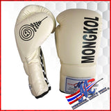 Signature Series Lace-Up Muay Thai Gloves - Off White (16 oz)