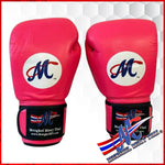 Scorpion Collection Pink/Black Real Leather Muay Thai Gloves 10oz