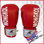 Mongkol Boxing gloves Red 14oz Velcro Closure, NEW