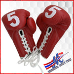 Mongkol Boxing Gloves- Red Lace Up #5**