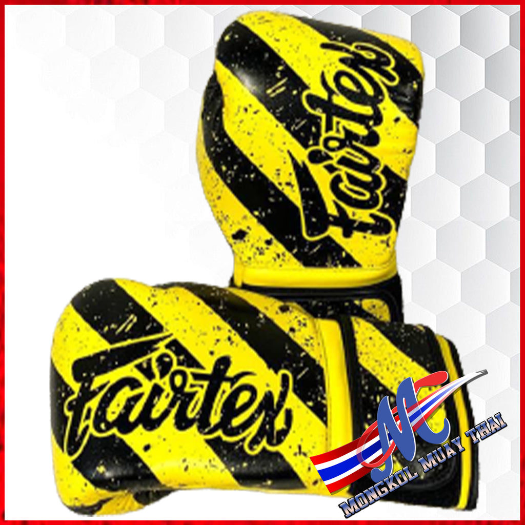 Fairtex Grunge Boxing Gloves BGV14Y Yellow / 12 oz