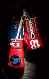 Mongkol Muay Thai Boxing Gloves - Red No.18 Lace up